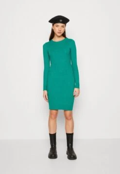 Even&Odd CREW AUSSCHNITT RIPP BASIC BODYCON MINI STRICKKLEID - Etuikleid - Green -Even&Odd 0a78753290f4489099634683e28ff5f8
