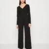 Even&Odd WIDE LEG LONG SLEEVES BODICE - Jumpsuit - Black -Even&Odd 1b07fb6452a44dfd99cffa492fe62e76
