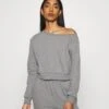 Even&Odd Off Shoulder&Jogger Set - Sweatshirt - Mottled Grey 2 Even&Odd Off Shoulder&Jogger Set - Sweatshirt - Mottled Grey -Even&Odd 1f61bd90f9104baab3e2805e0ea0fa4a