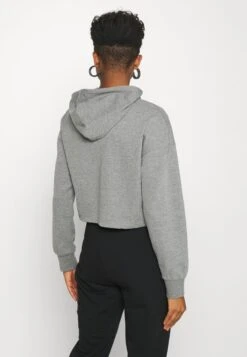 Even&Odd BASIC - Cropped Oversized Hoodie - Kapuzenpullover - Mottled Grey -Even&Odd 2754f81c23a849c7a74883801657cc92