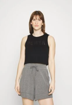 MUSCLE TANK - Top - Black -Even&Odd 2b26c7b5acd64ec6a14dd54e105ca609 1