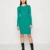 Even&Odd CREW AUSSCHNITT RIPP BASIC BODYCON MINI STRICKKLEID - Etuikleid - Green -Even&Odd 5242d4124b504604bff7afb21af03855
