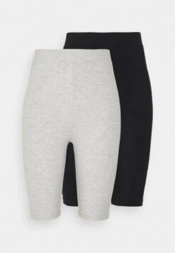 Even&Odd 2 PACK - Shorts - Black/mottled Light Grey -Even&Odd 7cbc148aaa7644b7b4e2287f83c9a82a