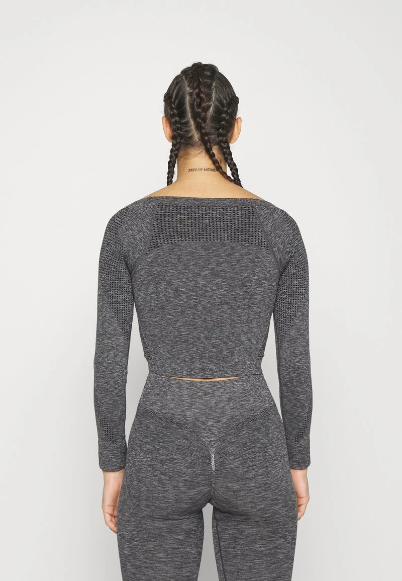 SEAMLESS CROPPED LONGSLEEVE - Langarmshirt - Black 5 SEAMLESS CROPPED LONGSLEEVE - Langarmshirt - Black – Bild 3