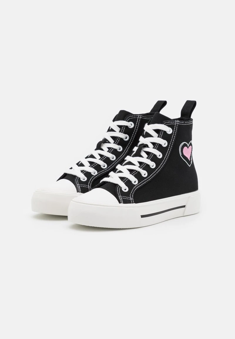 Even&Odd LOVE - Sneaker High - Black/pink 5 Even&Odd LOVE - Sneaker High - Black/pink – Bild 3
