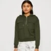 Even&Odd Sweatshirt - Dark Green -Even&Odd 87a50585baf74368aa568b004e719a1d