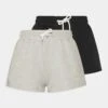 Even&Odd 2 PACK - Shorts - Black/mottled Light Grey -Even&Odd 8d39955b75844d5c964aa130eb541523