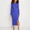 Even&Odd CIRC LONG SLEEVES MIDI HIGH SLIT DRESS - Strickkleid - Blue -Even&Odd 986ef2ad01544747b92ec6f142e02bc1