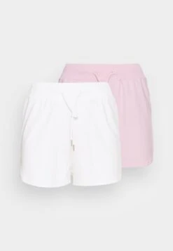 Even&Odd 2 Pack - Jogginghose - White/pink -Even&Odd 9d7f30df0b2b4652a3f06b3417bf3830