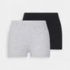Even&Odd 2 PACK - Shorts - Black/mottled Light Grey -Even&Odd f4ce10d6d61f4a5fb656347ebb3e35ce